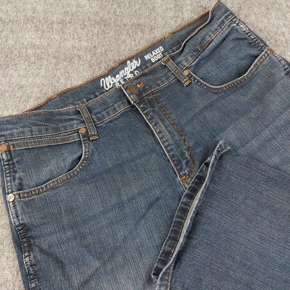 Wrangler Retro Relaxed Boot Cut Men 34x32 (Fit 35x31) Jeans Blue Classic Style - Picture 1 of 9